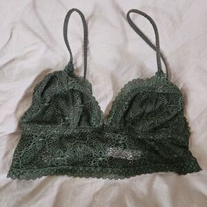 Candie's Forest Green Lace Bralette sz M